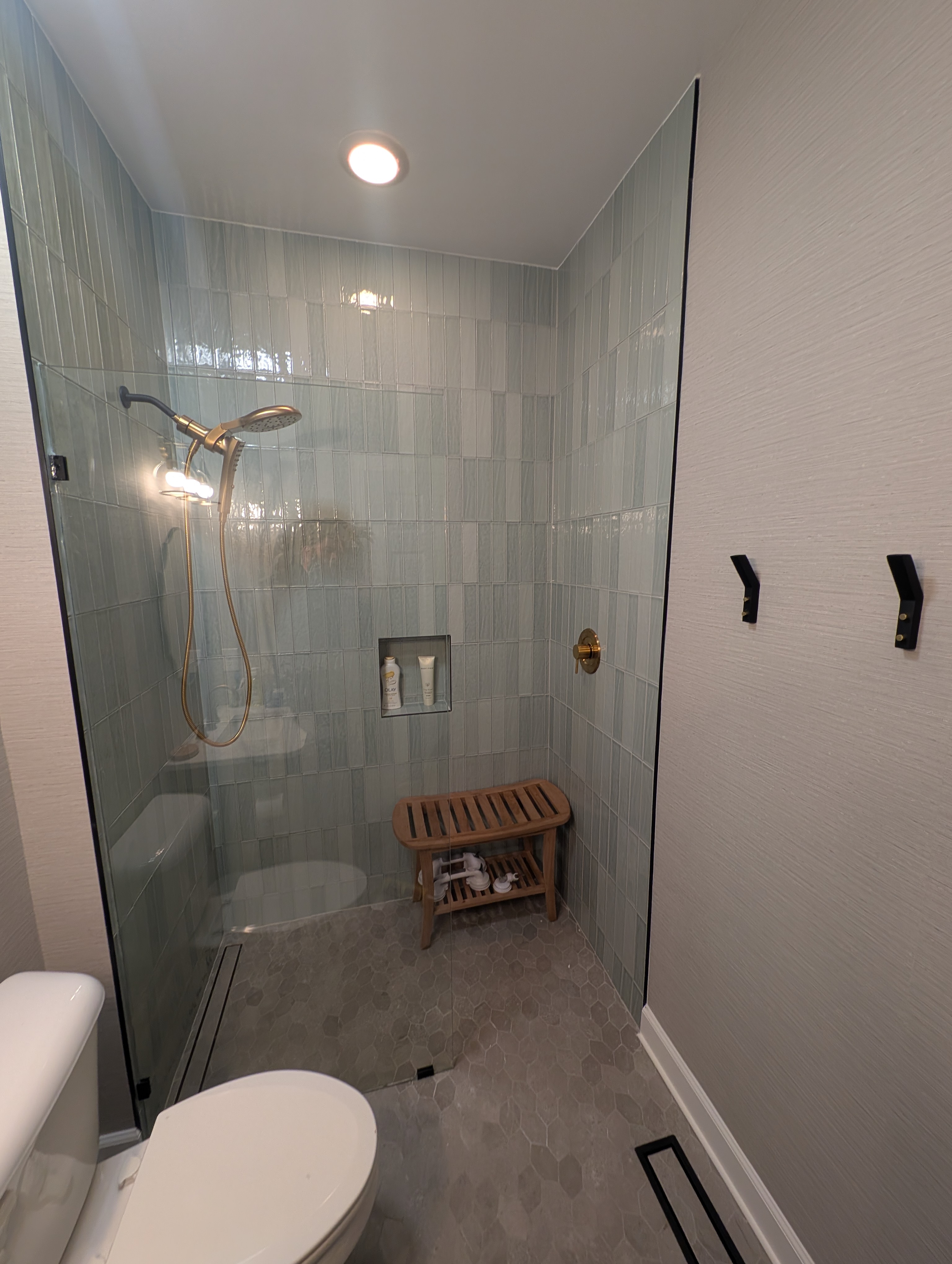 Finished bathroom remodel by Mad Home Improvements