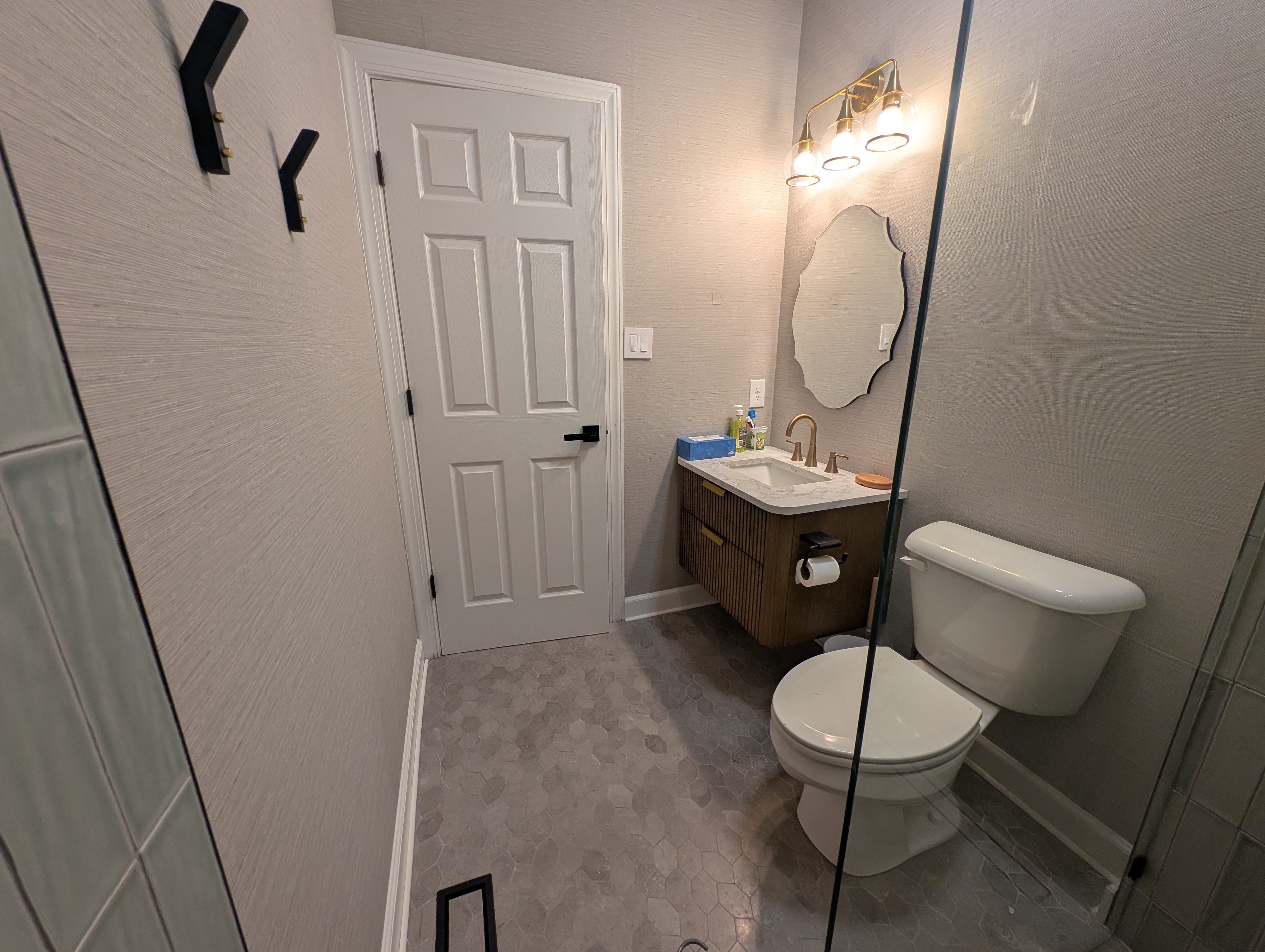 Finished bathroom remodel by Mad Home Improvements