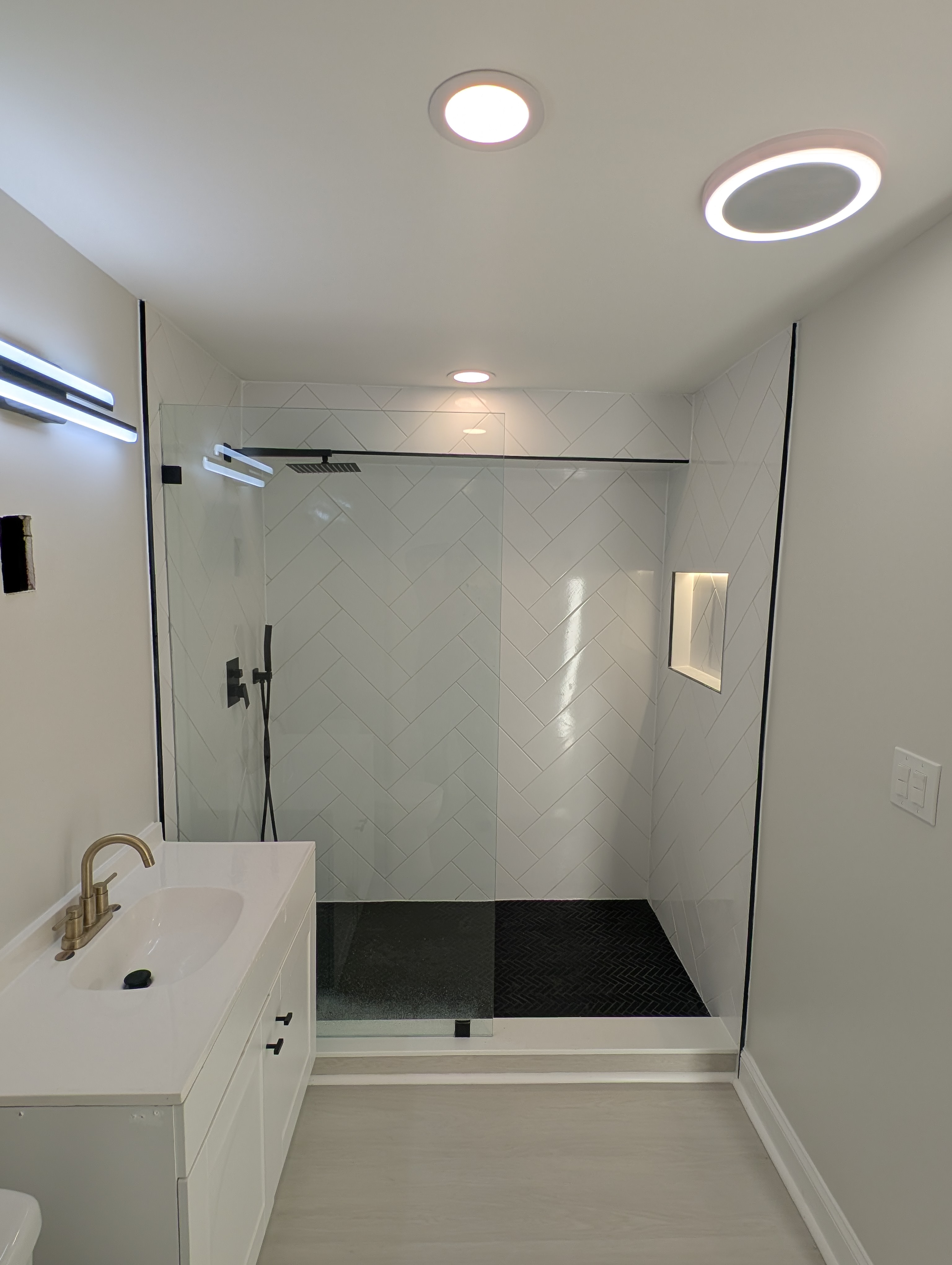Finished bathroom remodel by Mad Home Improvements