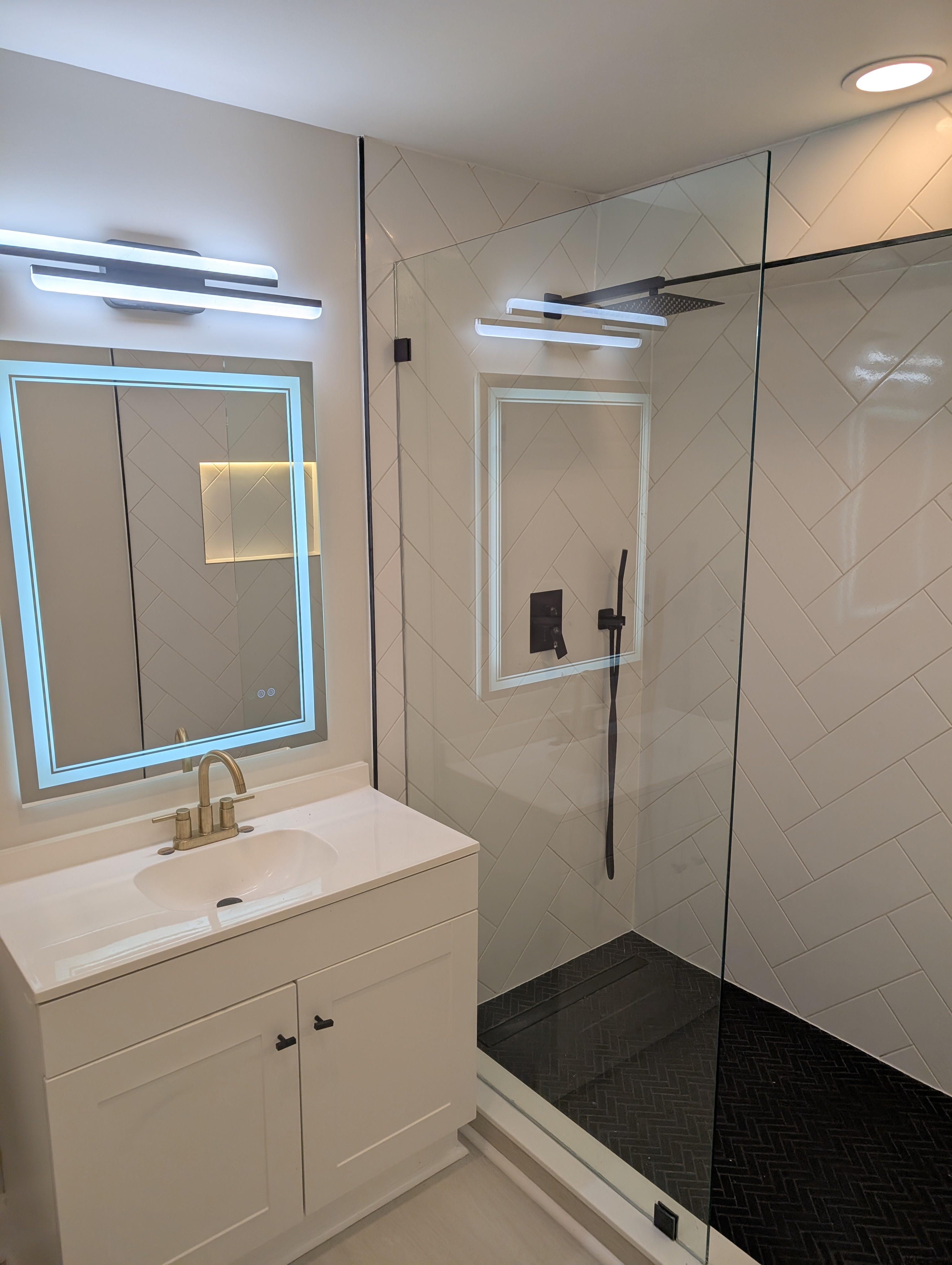 Finished bathroom remodel by Mad Home Improvements