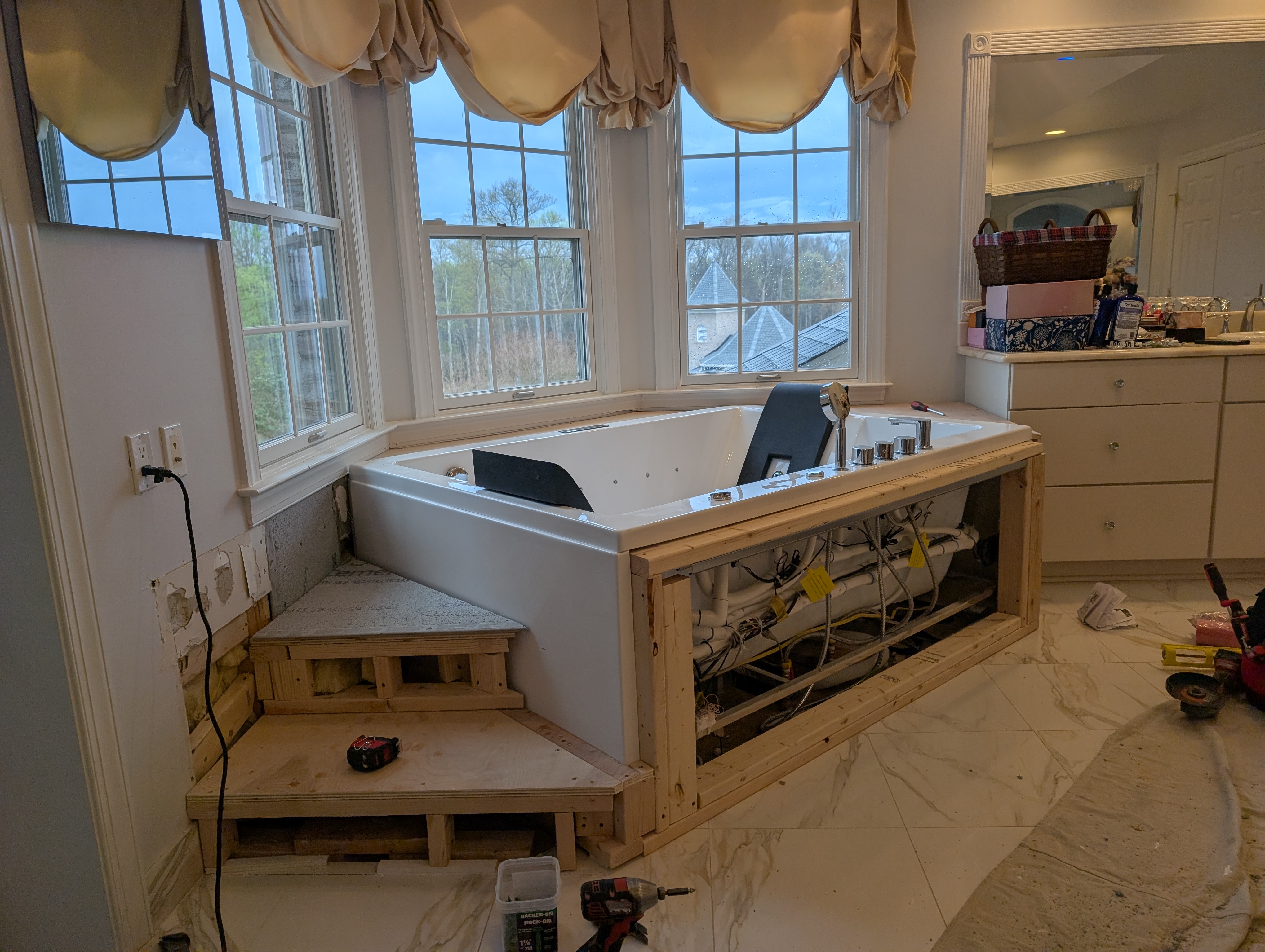 Finished bathroom remodel by Mad Home Improvements