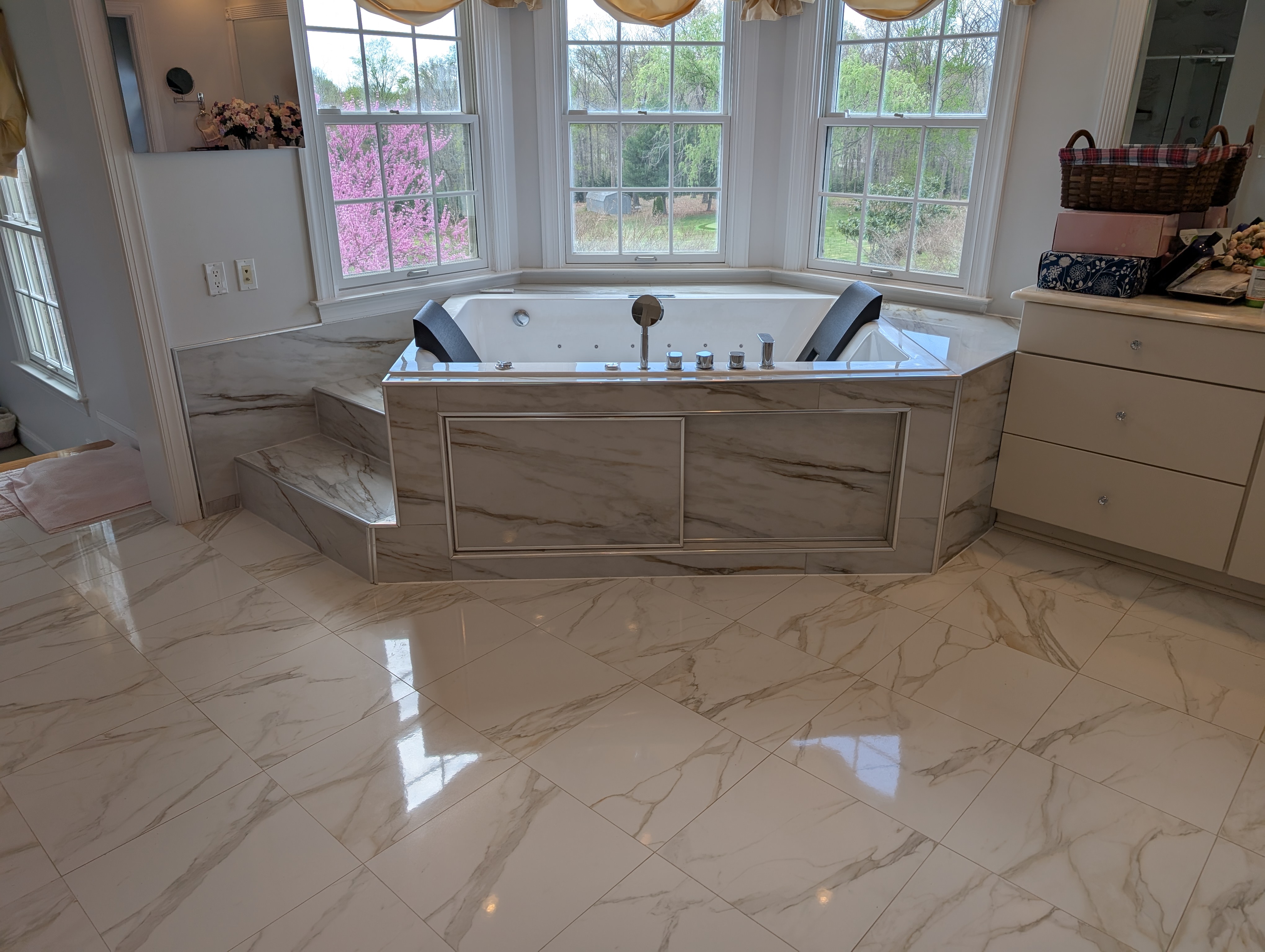 Finished bathroom remodel by Mad Home Improvements