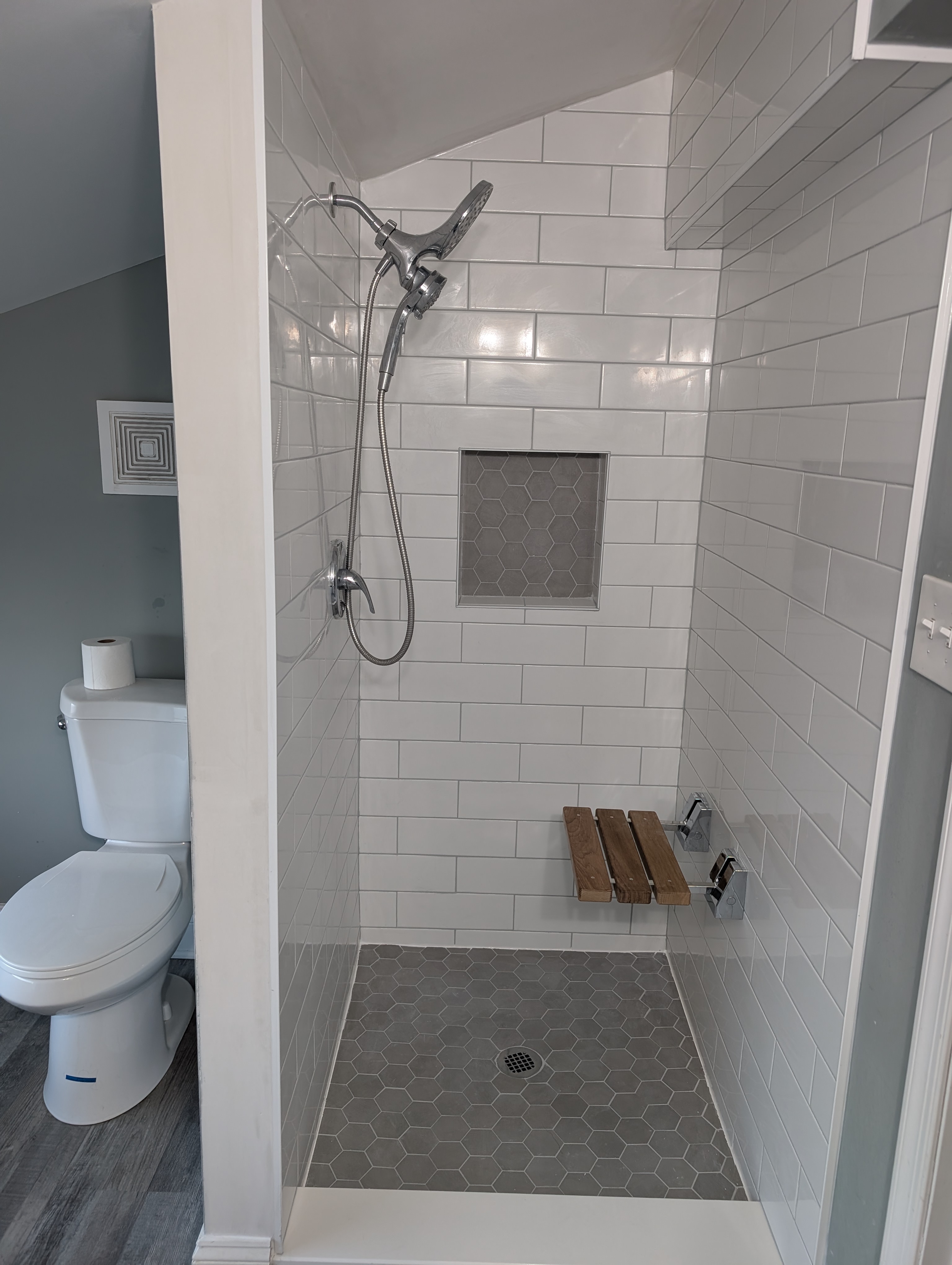 Finished bathroom remodel by Mad Home Improvements