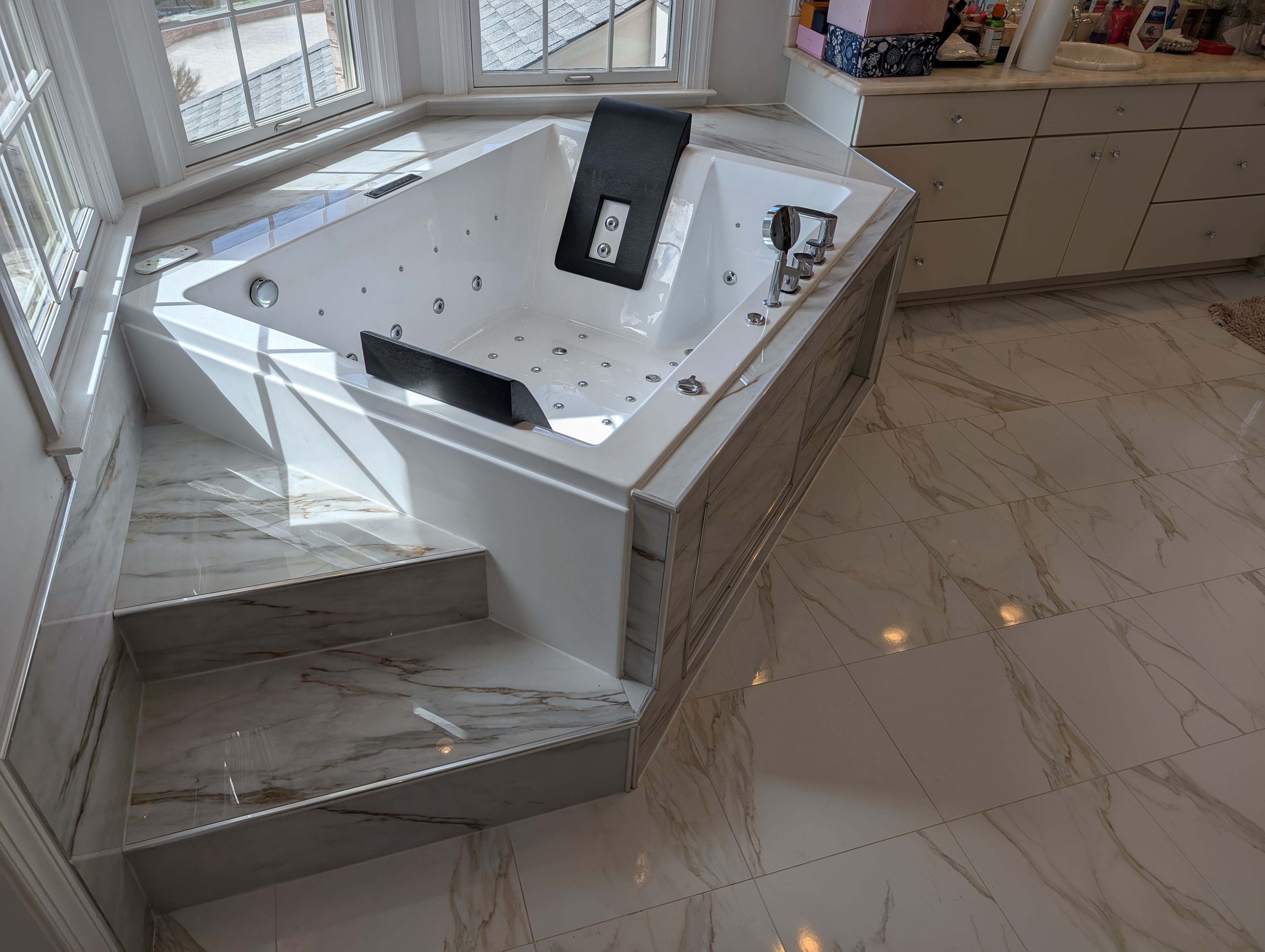 Finished bathroom remodel by Mad Home Improvements