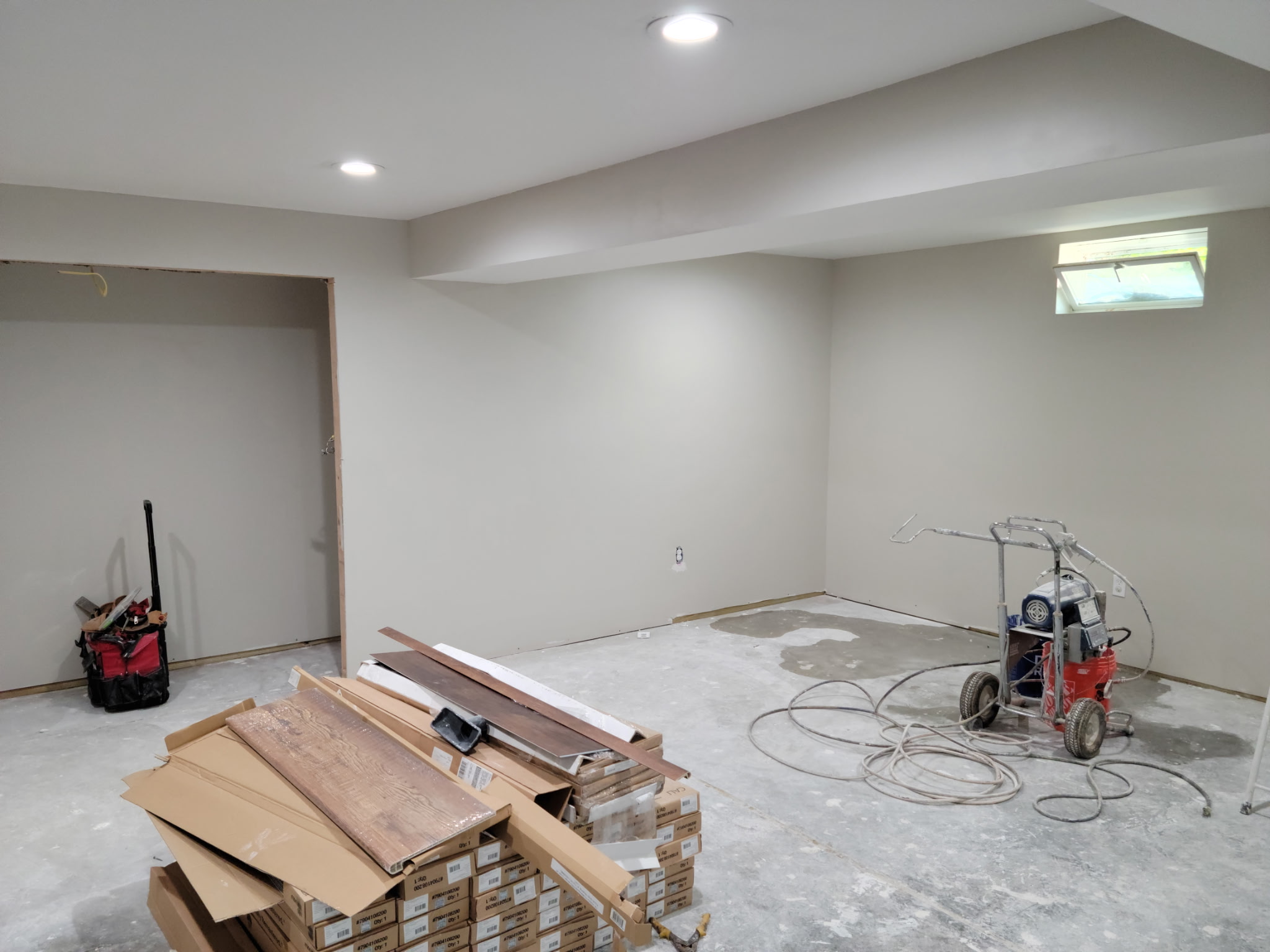 Basement before remodeling